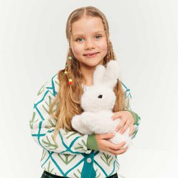 Jouet en peluche, le petit lapin blanc le plus doux (20 cm)