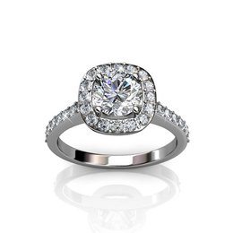 Bague Cushy - Argenté et Cristal