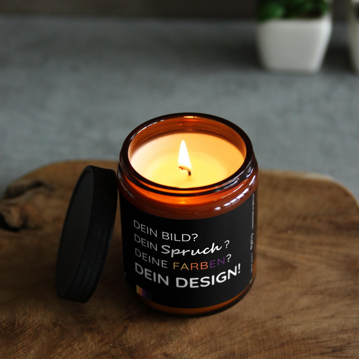 Bougie parfumée personnalisée | Logo de l'employé cadeau promotionnel