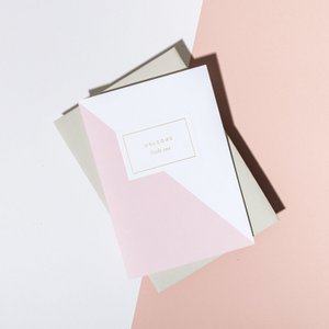 'Welcome Little One' Card - Pale Grey Envelope
