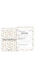  Colorful croissant-shaped birthday party invitations with a playful polka dot pattern.