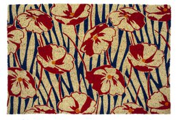 Victoria and Albert Museum Poppy Field Coir Doormat
