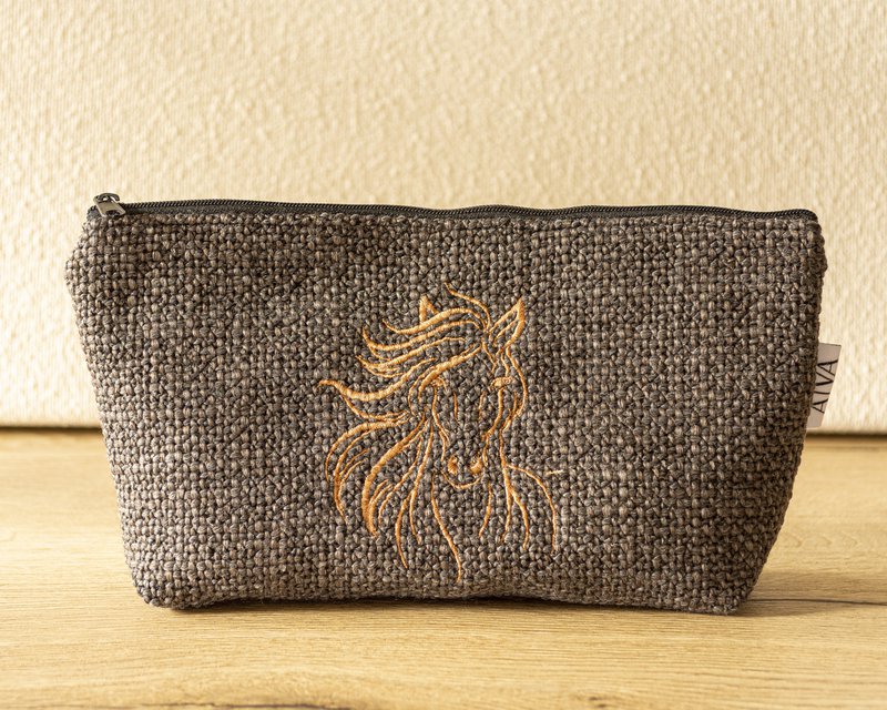 Toilet bag horse 1 dark gray