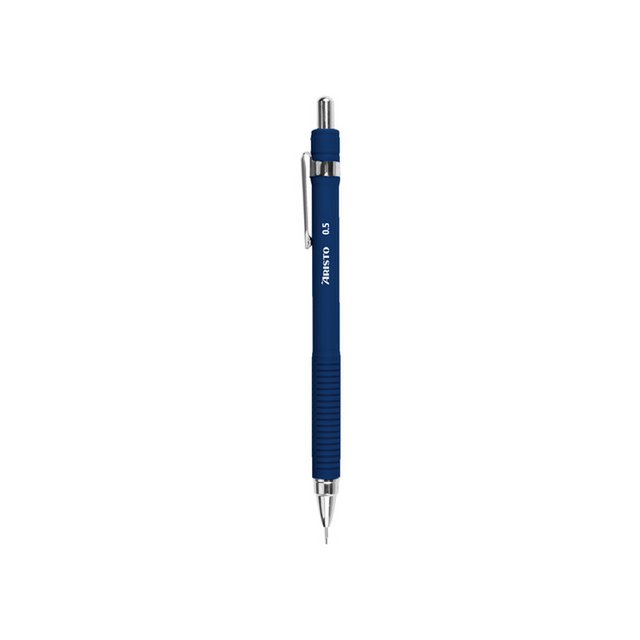 Druckbleistift Aristo tiefblau 0,5, Gummigriff, Metallclip