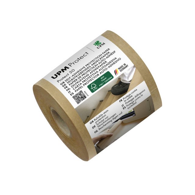 Afdekpapier UPM zelfklevend Protect P50 7,5cm x 50 meter