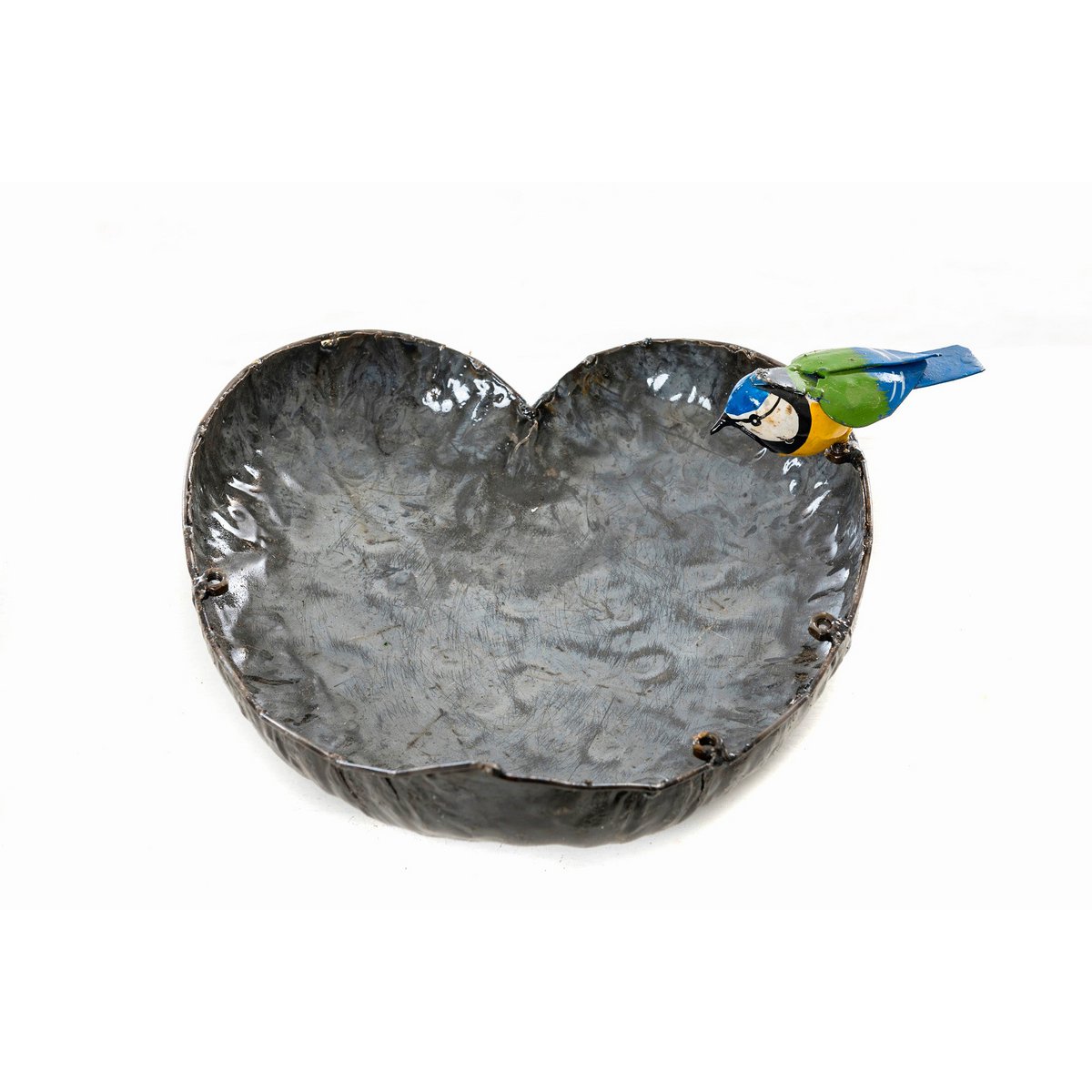 METALEN ENKELE BLAUWE TIT GROOT HART KOM PET FEEDER