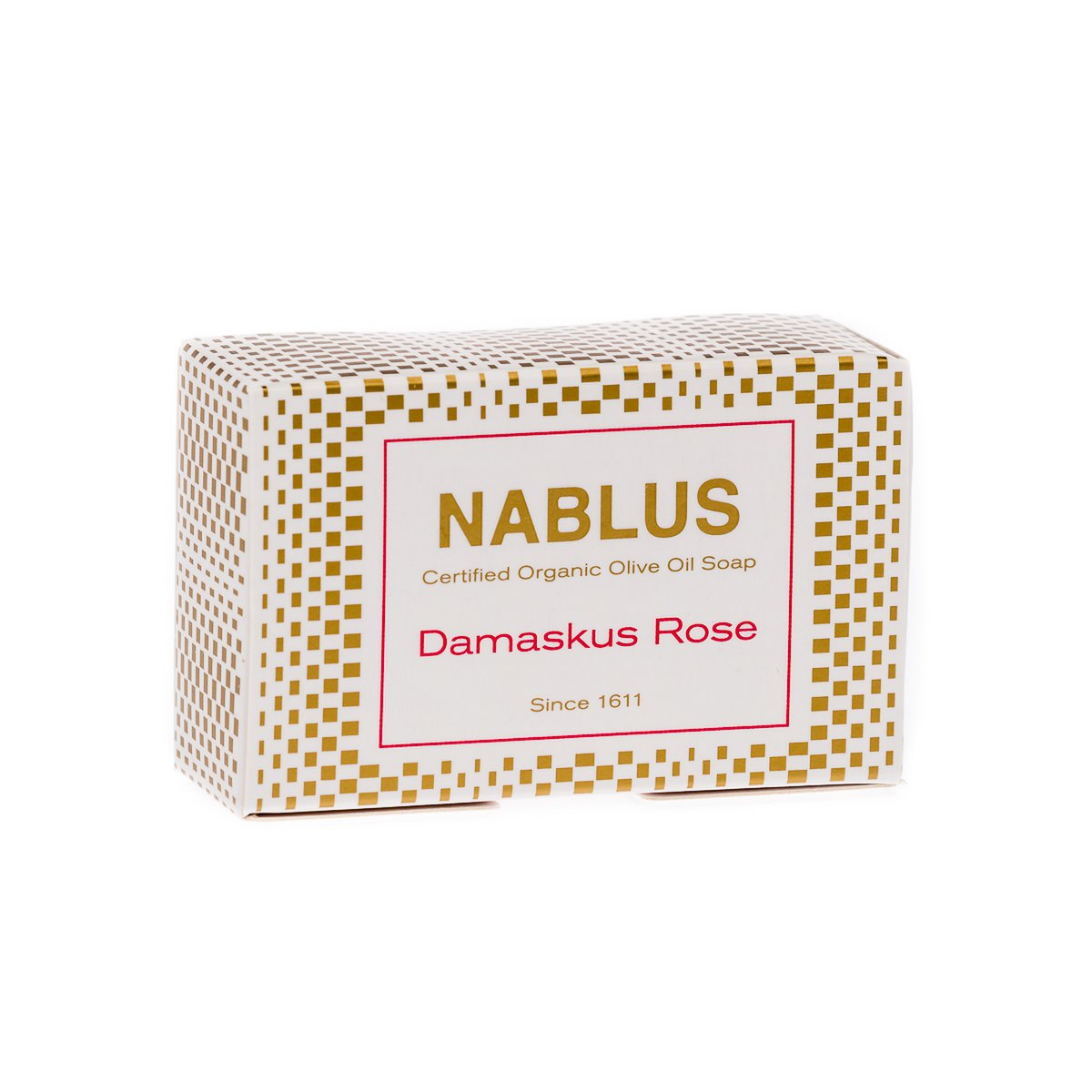 Jabón Nablus Jabón de aceite de oliva Rosa de Damasco, 100g