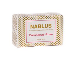 Nablus Soap Savon à l'huile d'olive biologique Rose de Damas, 100g
