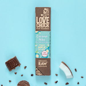 "Mlk" chocolade met kokos - Biologisch, rauw, plantaardig en duurzaam