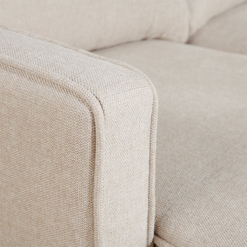 Bento-Ecksofa, beiges Leinen