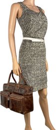 Stume a tracolla Cognac Cowboysbag Borsa per laptop da 13 pollici Buffaloer Borse Arrigo
