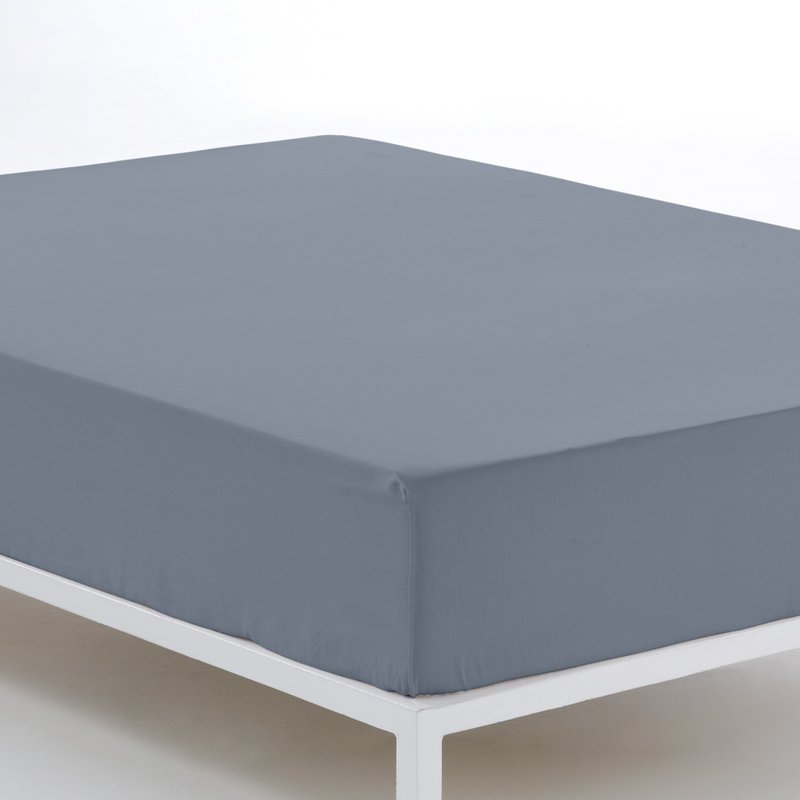 Bajera ajustable color acero - Cama de 105 (alto 30 cm) - 100% algodón - 200 hilos. Gramaje: 125