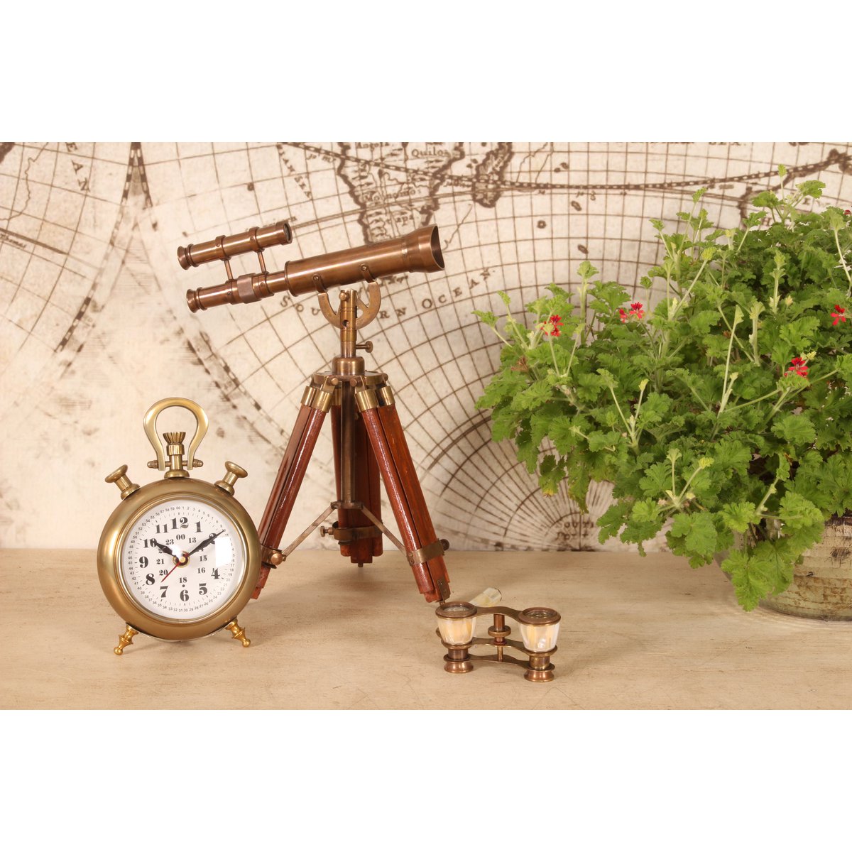 Telescoop met statief 47 cm - Bruin
