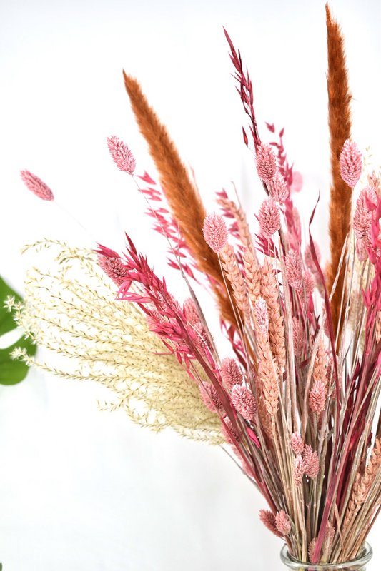 Dried flower bouquet - Cerise - 60 cm