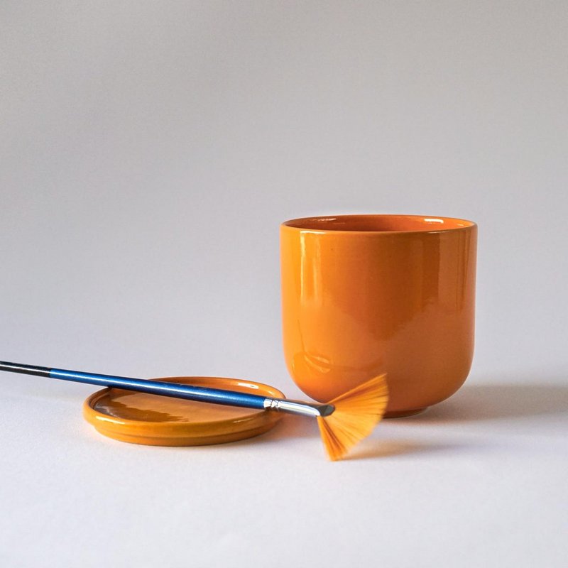Large mug Mox Hollyhock - deep orange - 500ml - without lid