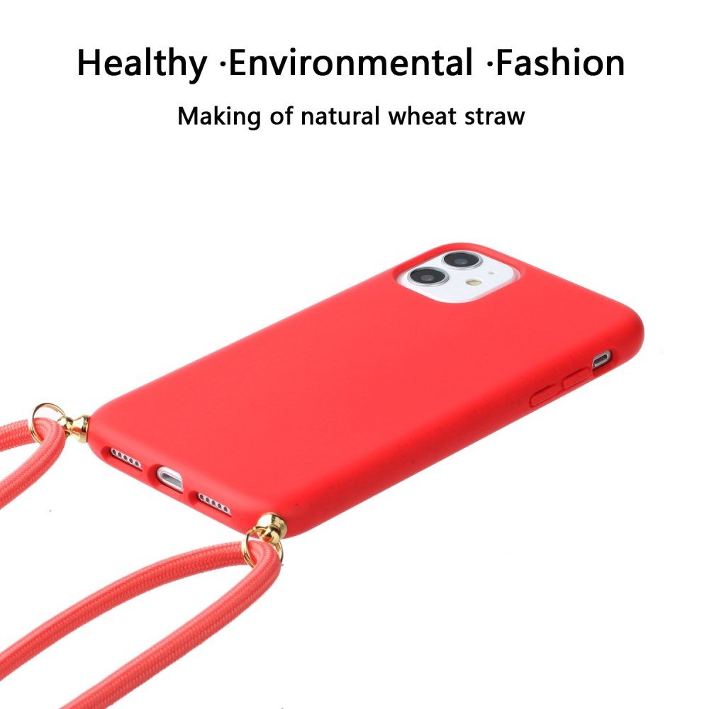 Lunso - Etui Backcover ze sznurkiem - iPhone 11 - Czerwone