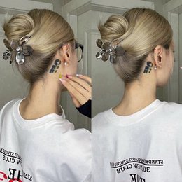 Vivid Flower Claw Metal Hair Clips-Gold & Silver