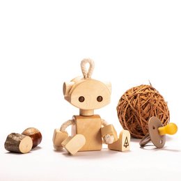 Titi schattige houten robotzus