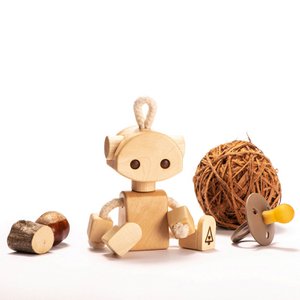 Titi Cute Wooden Robot Sister