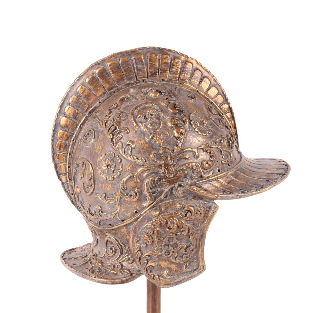Helm op Standaard 29,5 cm - Goud - Hars