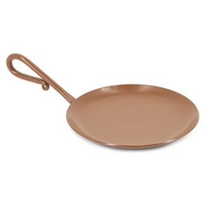 Metal bowl with brique handle