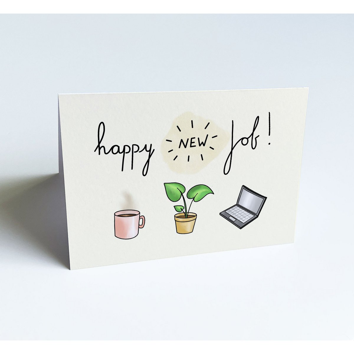 Nueva tarjeta de trabajo - feliz nuevo trabajo