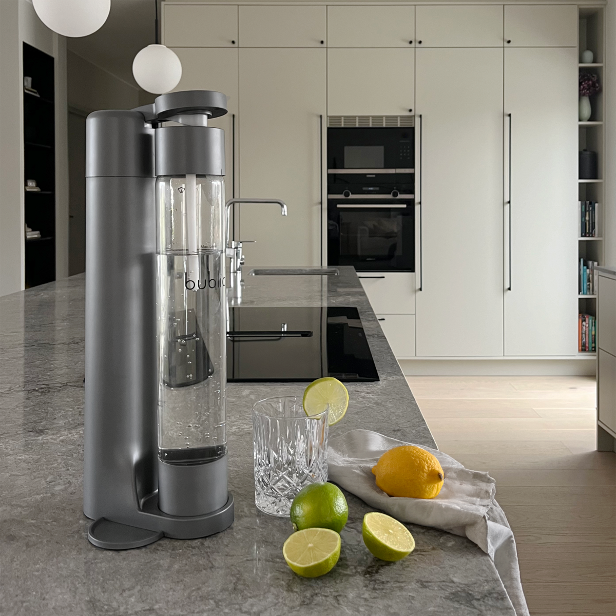 Matte grey bubliq drink carbonator