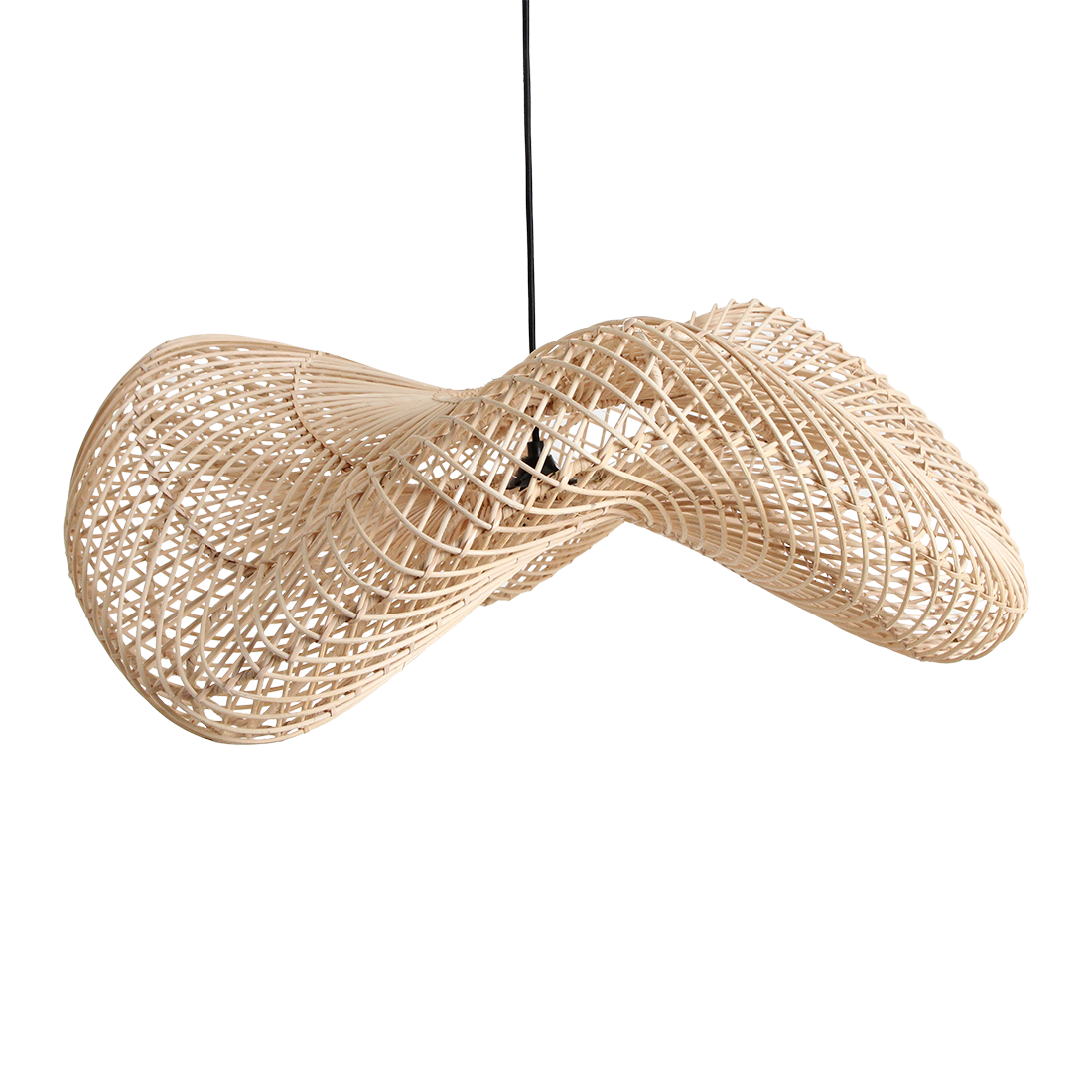 Wave hanging lamp natural large