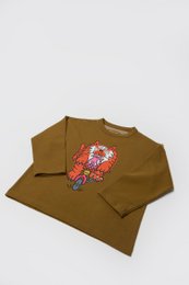 GRUNDLÆGGENDE HEAVY-WEIGHT 'PEDAL FASTER' GRAFISK T-SHIRT