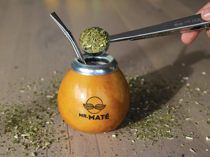 YERBA MATE STARTSÆT - GAVEÆSKE - SYDAMERIKANSK TE (CITRONMYNTE 150 g)