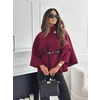 Cape poncho élégante avec ceinture