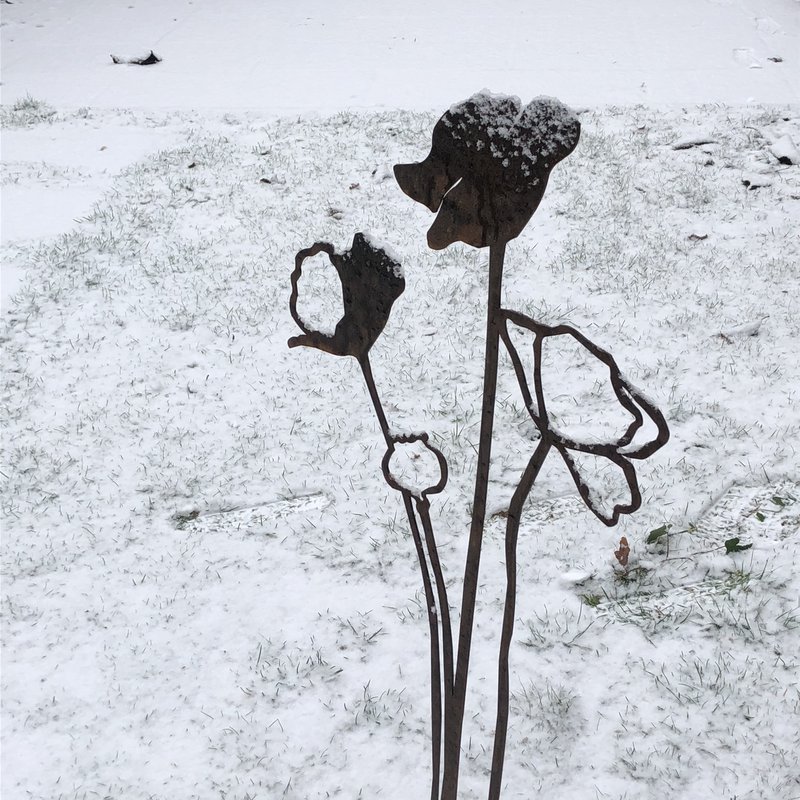 Poppy open up - Objeto de acero corten