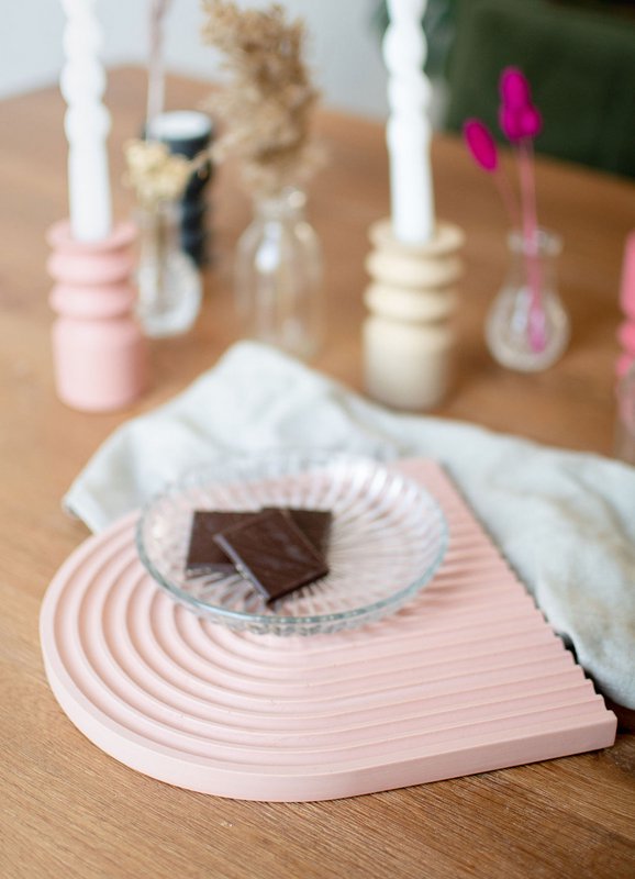 Midi Rainbow Tray Dusty Pink