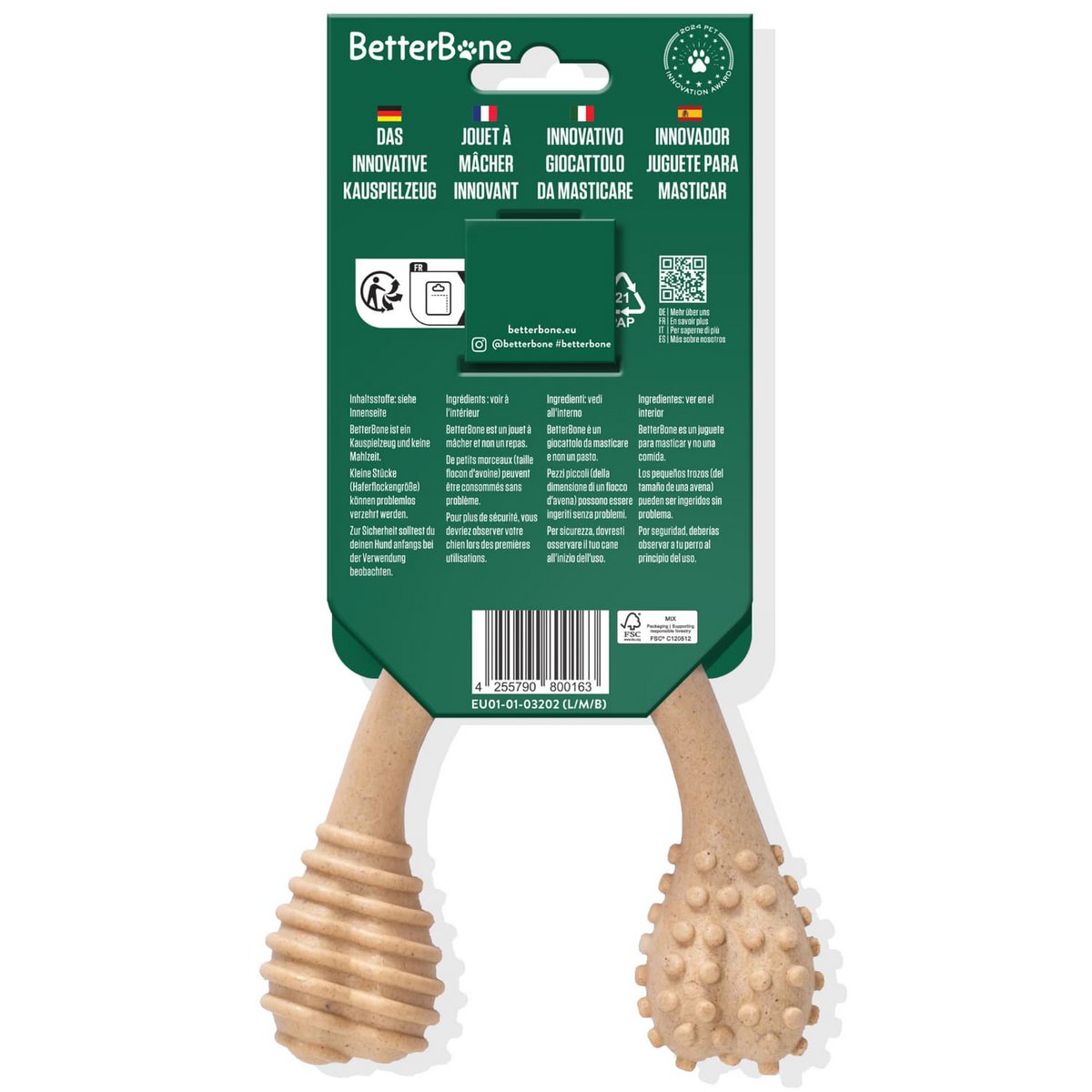 BetterBone Dogs Kauchebülen - Groot medium rundvlees (zonder nylon, CO2 neutraal in Europa)