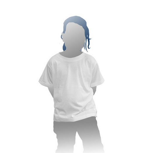 T-shirt sublimation enfant basic blanc, polyester