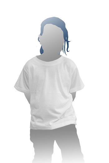 Sublimatie T-shirt kids basic wit, polyester