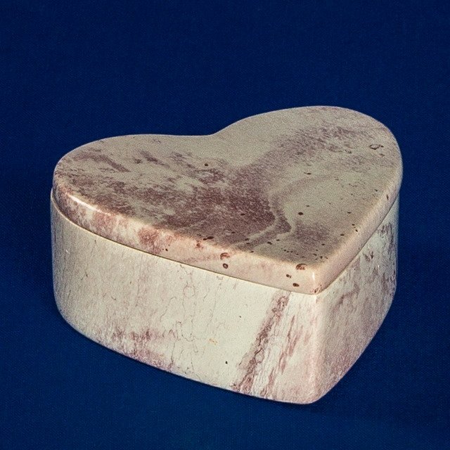 233 Herz-Dose natur - Speckstein