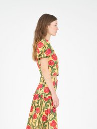 Zafira gele bloemenprint top
