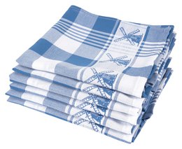 Set Textile de Cuisine 100% Coton 6 pièces Mill Blue