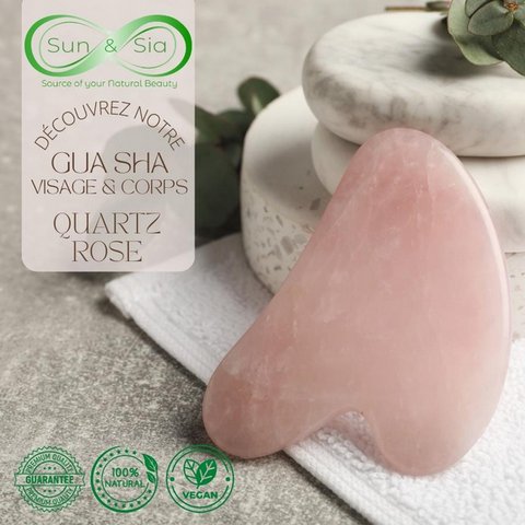 Set van 11 + 1 gratis - Rozenkwarts Gua Sha met deksel