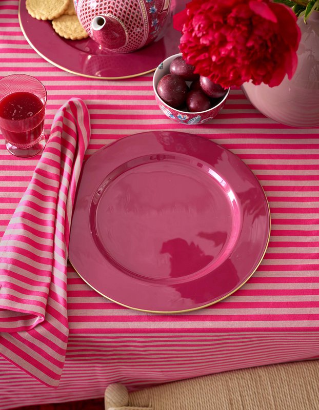 Table Cloth Stripes Pink