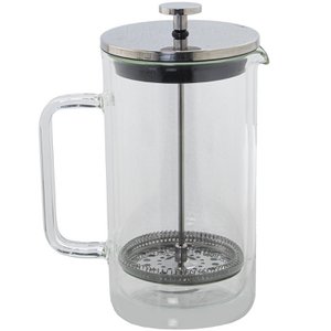 Plunger COFFEE MAKER 1000ML DOUBLE GLASS/STAINLESS STEEL _10.5X16X22.5CM BOROSI GLASS CU80159