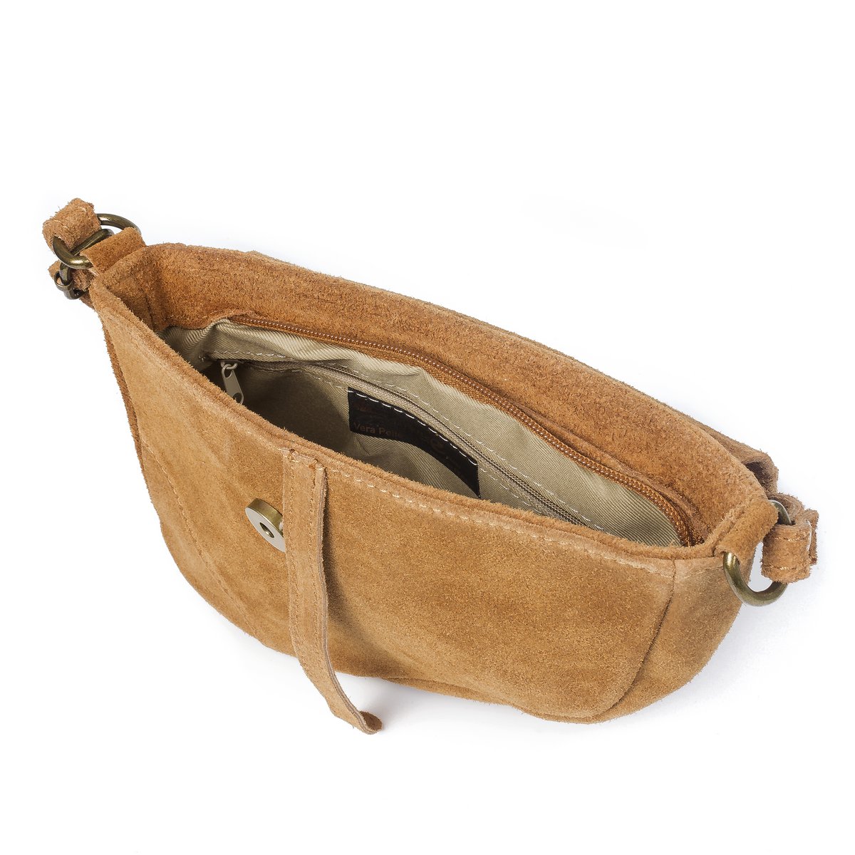 Florence Artegiani. Sac à bandoulière Susanna pour femme en cuir suédé véritable