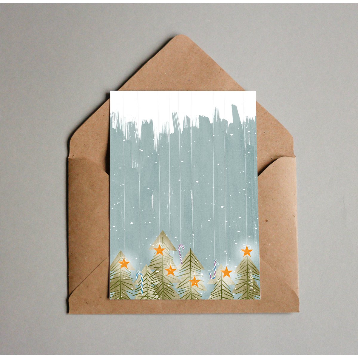 postcard - series 'Christmas' - 'stars from the sky'