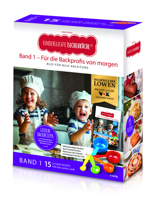 Foolproof mug kitchen - for the baking professionals of tomorrow (volume 1), incl. 5-piece measuring cup set