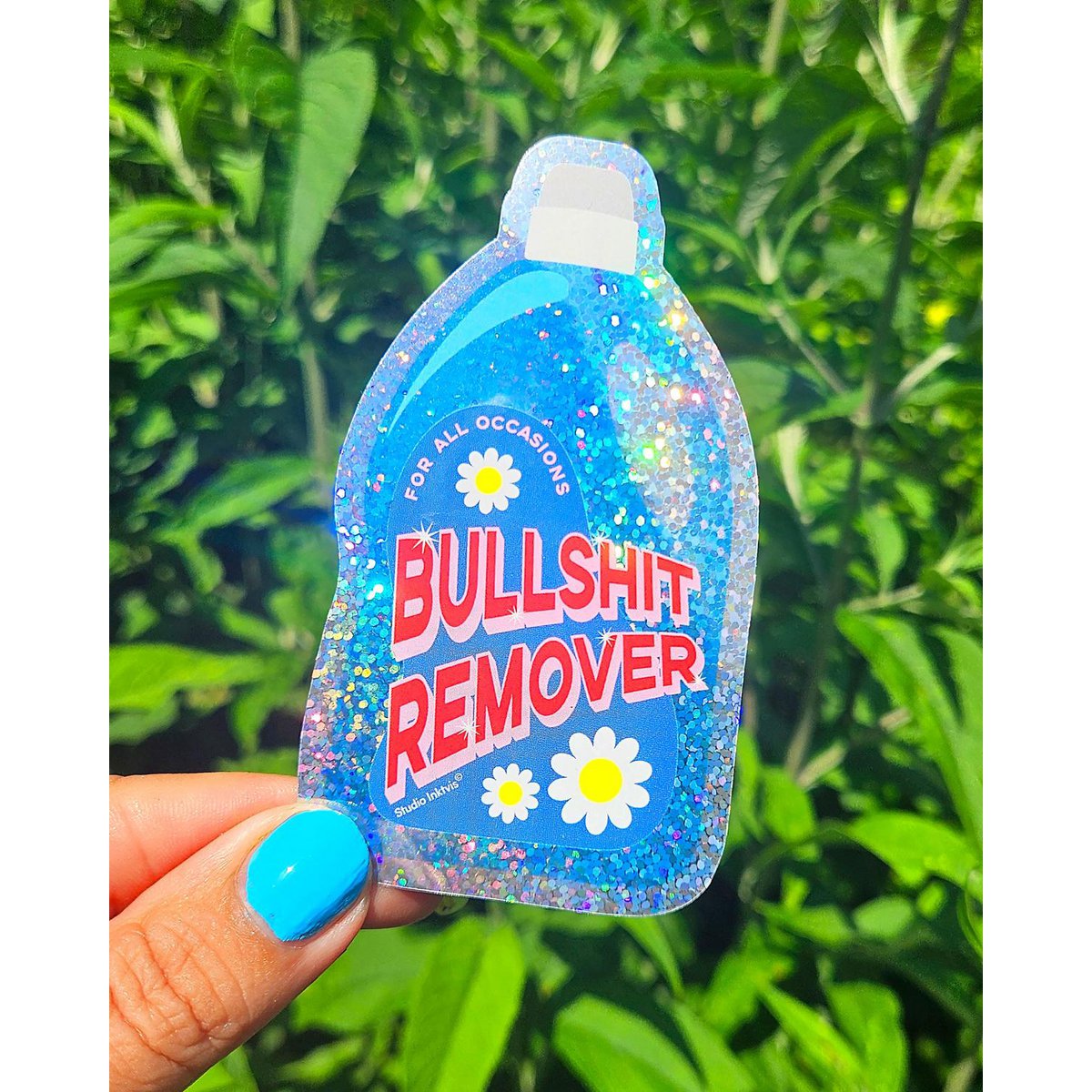 Glitter sticker Bullshit remover wasmiddel