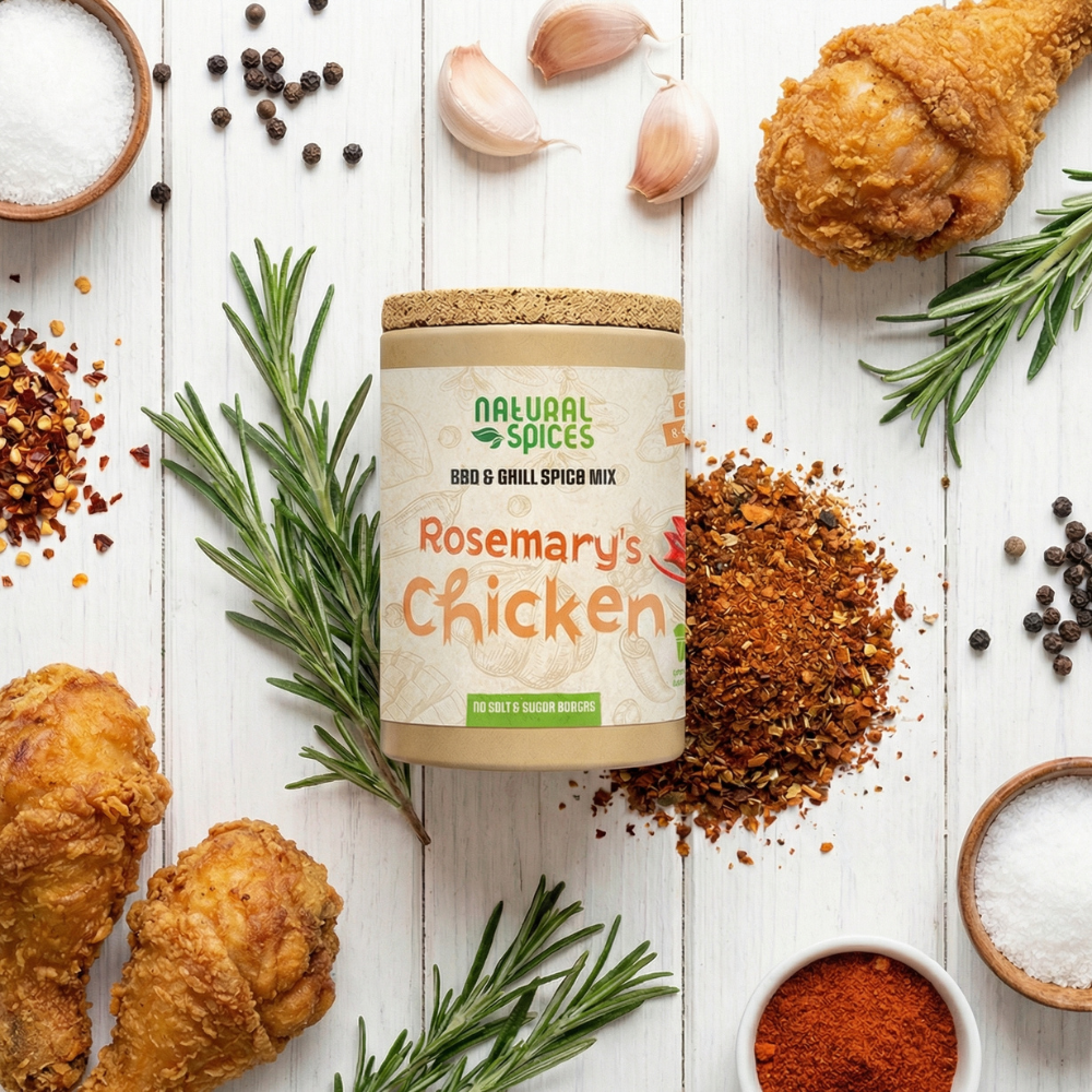 Rosemary's Chicken Rub – Finmalet kyllingekrydderi – 75 g – Naturlige krydderier