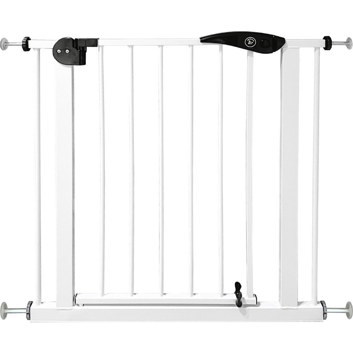 Liefjes & Co Stair Gate Without Drilling - 75 to 95 cm - Safety gates - Child gate - Clamp mounting - Black - White