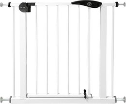 Liefjes & Co Cancelletto per scale senza foratura - Da 75 a 95 cm - Cancelletti di sicurezza - Cancelletto per bambini - Montaggio a morsetto - Nero - Bianco