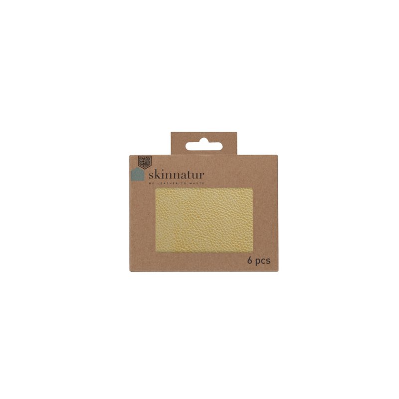 Skinnatur-Untersetzer | recyceltes Leder | Ziegel 13x10cm | 6er-Set